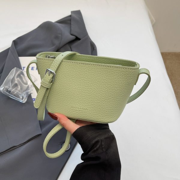 2025 New Minimalist Zipper Bucket Bag for Women - High-End Shoulder Crossbody Phone Bag, Summer Fashion Essential