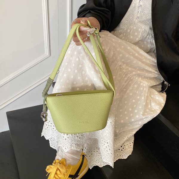 2025 New Minimalist Zipper Bucket Bag for Women - High-End Shoulder Crossbody Phone Bag, Summer Fashion Essential