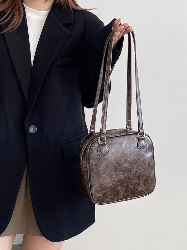 2025 New Women's Korean Retro Lightweight Small Square Bag - High-Quality Handheld Shoulder Bag for Everyday Style