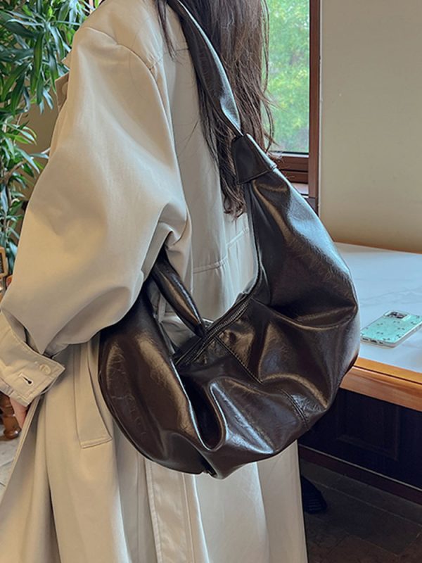 2025 Retro Fashion Large Capacity Dumpling Bag for Women - Minimalist Versatile High-End Shoulder Bag