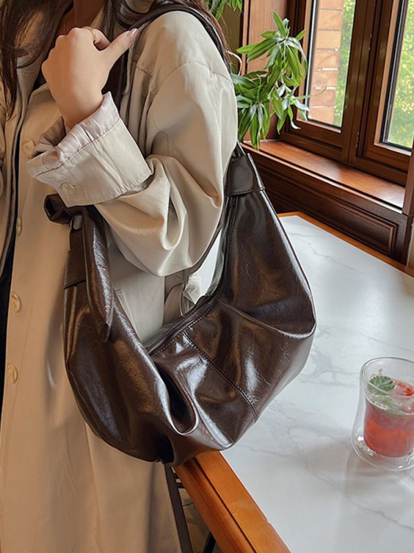 2025 Retro Fashion Large Capacity Dumpling Bag for Women - Minimalist Versatile High-End Shoulder Bag
