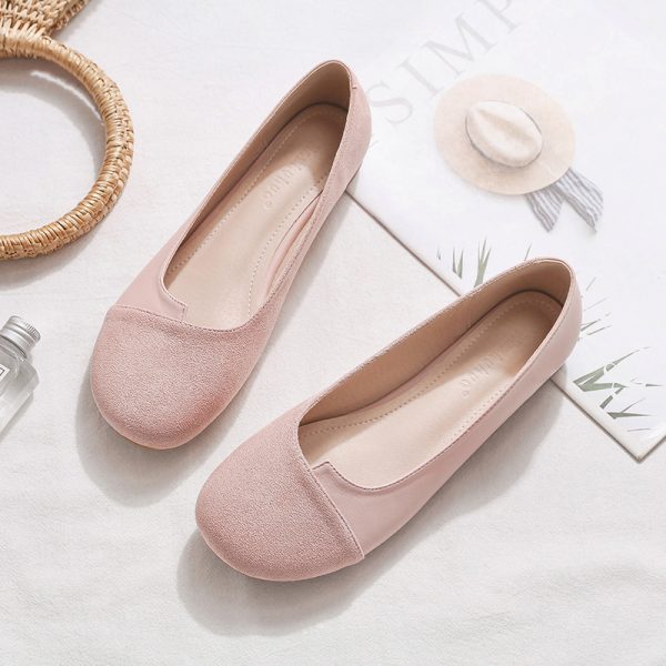 2025 Spring Sheepskin Women's Loafers - Shallow Mouth, Versatile Flat Fairy Style Evening Shoes