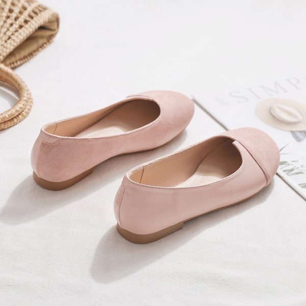 2025 Spring Sheepskin Women's Loafers - Shallow Mouth, Versatile Flat Fairy Style Evening Shoes