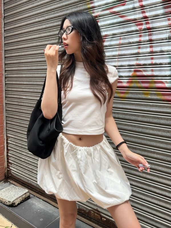 2025 Summer Ballet Girl Style White Versatile Skirt for Women - Flattering Lengthening Design for Elegant Looks
