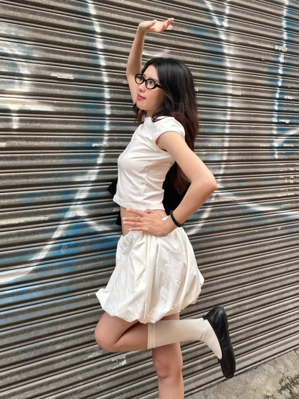2025 Summer Ballet Girl Style White Versatile Skirt for Women - Flattering Lengthening Design for Elegant Looks