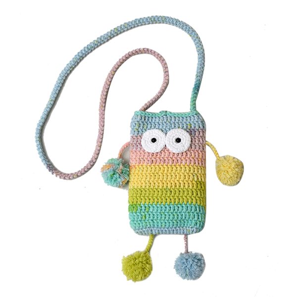 2025 Summer Cute Gradient Knitted Crossbody Phone Bag for Women - Quirky Small Bag, Perfect for Y2K and Festival Style