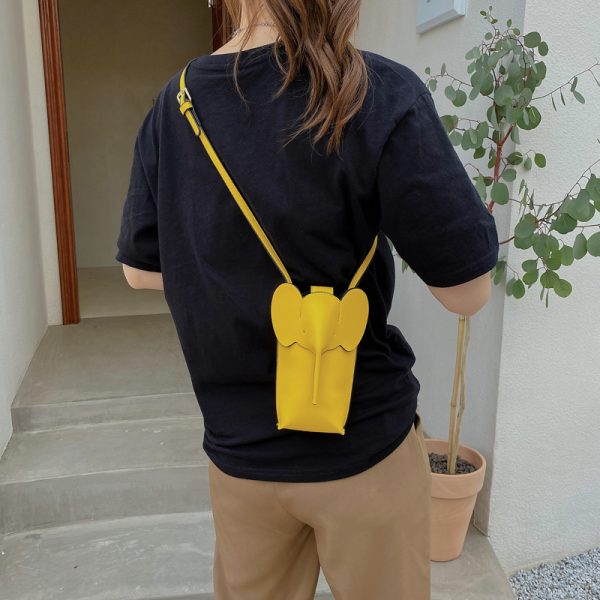2025 Summer High-End Mini Crossbody Bag for Women - Cute Elephant Design for Coins and Mobile Phone