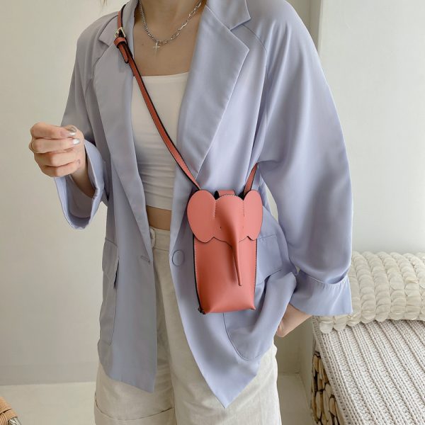 2025 Summer High-End Mini Crossbody Bag for Women - Cute Elephant Design for Coins and Mobile Phone