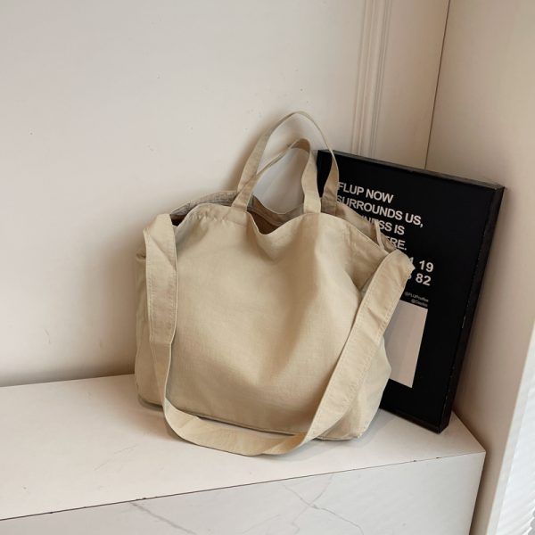 2025 Summer Large Capacity Nylon Crossbody Tote Bag for Women - Stylish Relaxed Shoulder Commuter Handbag