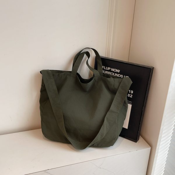 2025 Summer Large Capacity Nylon Crossbody Tote Bag for Women - Stylish Relaxed Shoulder Commuter Handbag