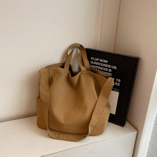 2025 Summer Large Capacity Nylon Crossbody Tote Bag for Women - Stylish Relaxed Shoulder Commuter Handbag