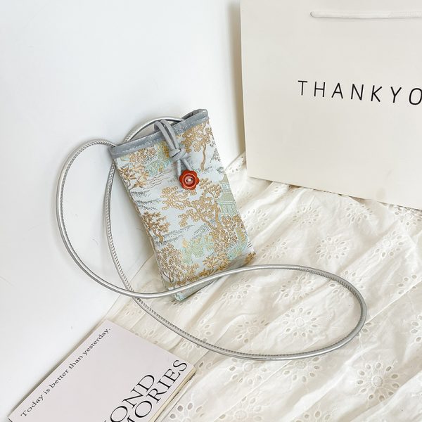 2025 Summer Mini Bag for Women - Chinese National Style Lightweight Crossbody Mobile Phone Bag