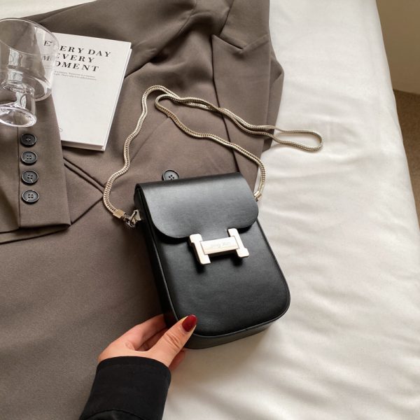 2025 Summer Mini Handbag for Women - High-End Korean Style Versatile Chain Crossbody Bag for Mobile Phones