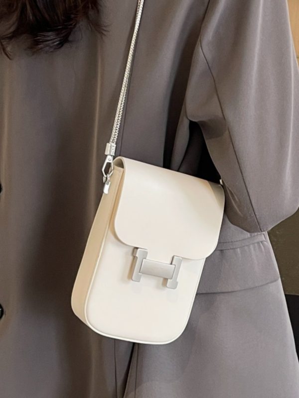 2025 Summer Mini Handbag for Women - High-End Korean Style Versatile Chain Crossbody Bag for Mobile Phones