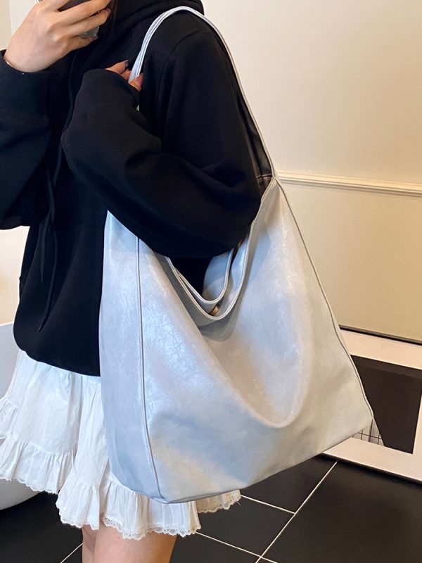 2025 Summer Minimalist Large-Capacity Tote Bag for Women, Versatile Shoulder Bag, Korean Style High-End Underarm Bag