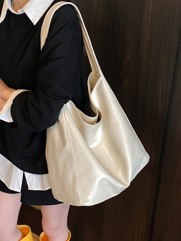 2025 Summer Minimalist Large-Capacity Tote Bag for Women, Versatile Shoulder Bag, Korean Style High-End Underarm Bag