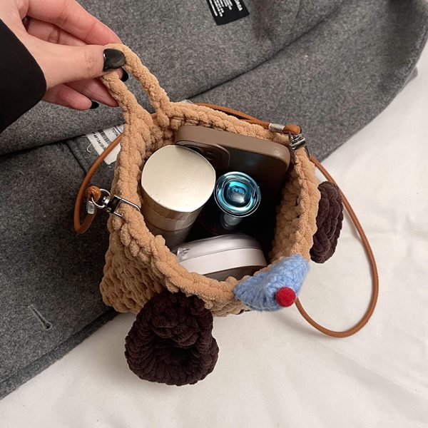 2025 Summer Quirky Cute Knitted Dog Mini Crossbody Phone Bag for Women - Trendy Fashion Accessory