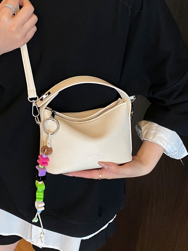 2025 Summer White Crossbody Bag - Stylish High-End Small Handbag Tote for Women, Versatile Casual Fashion Accessory