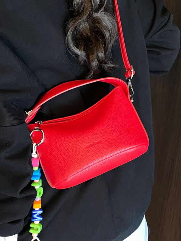 2025 Summer White Crossbody Bag - Stylish High-End Small Handbag Tote for Women, Versatile Casual Fashion Accessory