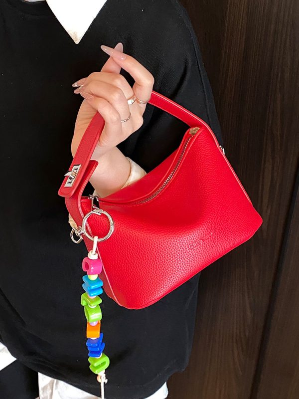 2025 Summer White Crossbody Bag - Stylish High-End Small Handbag Tote for Women, Versatile Casual Fashion Accessory