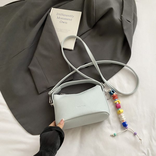 2025 Summer White Crossbody Bag - Stylish High-End Small Handbag Tote for Women, Versatile Casual Fashion Accessory
