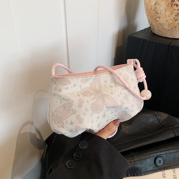 2025 Summer Women's Chinese-Style Embroidered Saddle Bag - Minimalist Casual Versatile Crossbody Bag