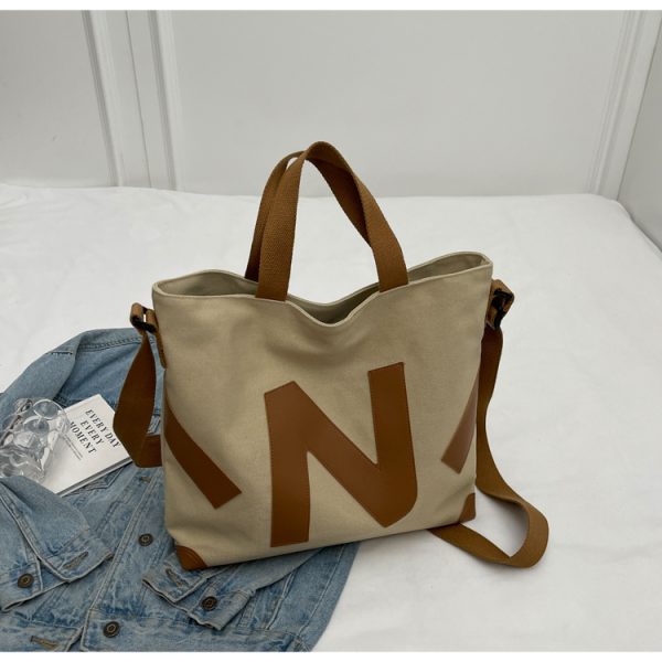 2025 Womenâ€™s Canvas Tote Bag - Large Capacity, Versatile Handbag for Students, Commuting, Shoulder and Crossbody Style