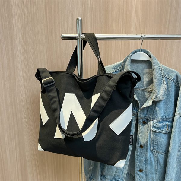 2025 Womenâ€™s Canvas Tote Bag - Large Capacity, Versatile Handbag for Students, Commuting, Shoulder and Crossbody Style