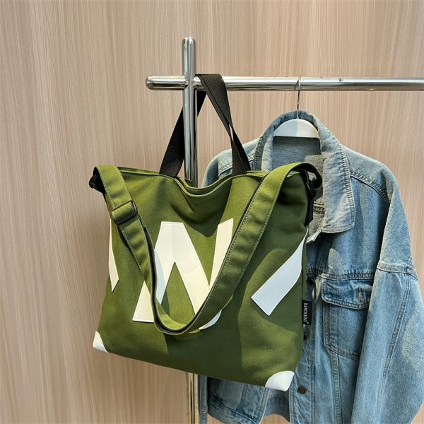 2025 Womenâ€™s Canvas Tote Bag - Large Capacity, Versatile Handbag for Students, Commuting, Shoulder and Crossbody Style