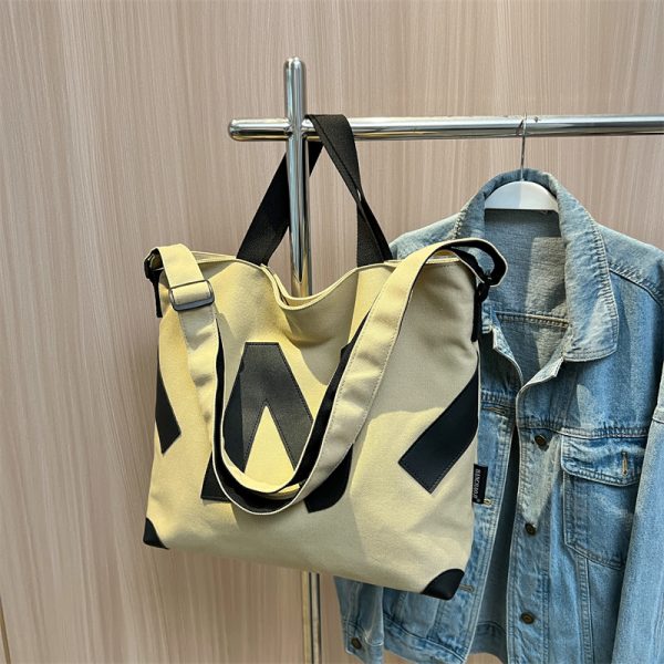 2025 Womenâ€™s Canvas Tote Bag - Large Capacity, Versatile Handbag for Students, Commuting, Shoulder and Crossbody Style