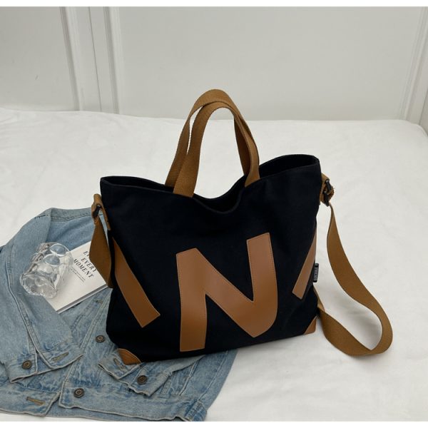 2025 Womenâ€™s Canvas Tote Bag - Large Capacity, Versatile Handbag for Students, Commuting, Shoulder and Crossbody Style