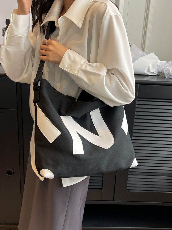 2025 Womenâ€™s Canvas Tote Bag - Large Capacity, Versatile Handbag for Students, Commuting, Shoulder and Crossbody Style