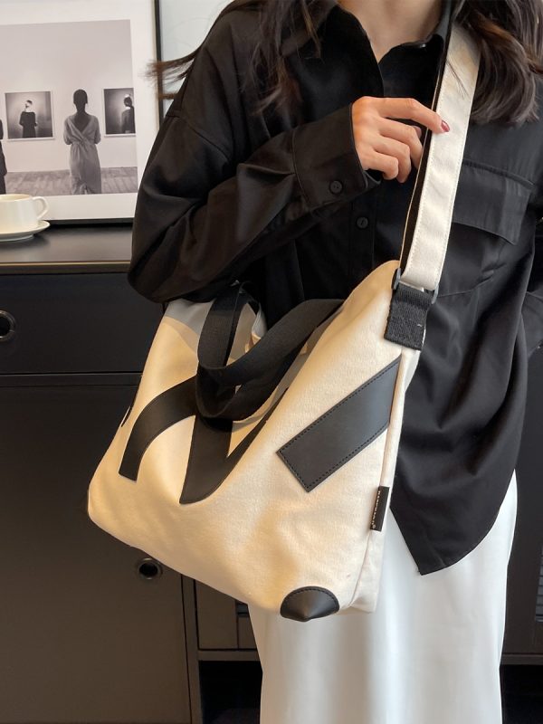 2025 Womenâ€™s Canvas Tote Bag - Large Capacity, Versatile Handbag for Students, Commuting, Shoulder and Crossbody Style