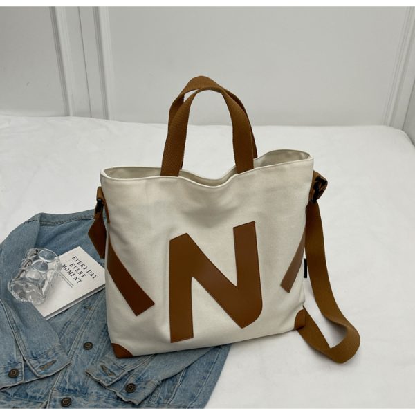 2025 Womenâ€™s Canvas Tote Bag - Large Capacity, Versatile Handbag for Students, Commuting, Shoulder and Crossbody Style