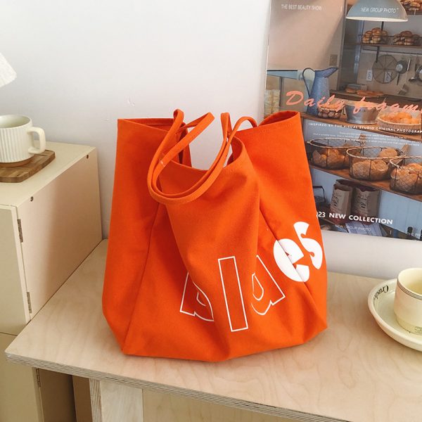 2025 Women's Casual Canvas Tote Bag - Large Capacity Shoulder Bag for Commuting, Trendy Handheld Design