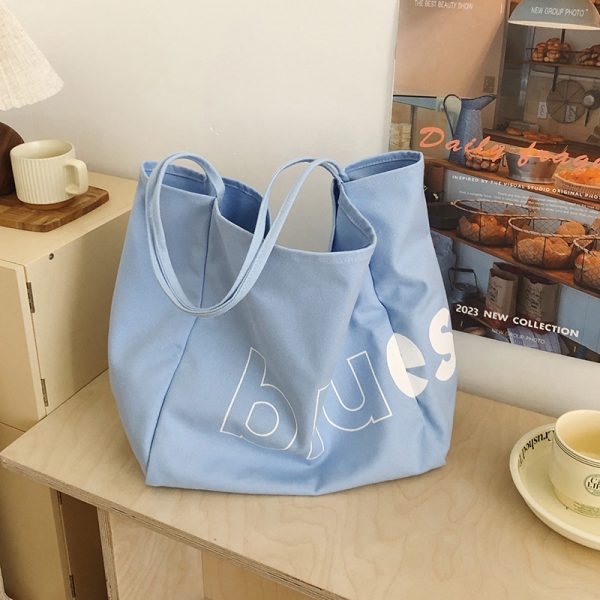 2025 Women's Casual Canvas Tote Bag - Large Capacity Shoulder Bag for Commuting, Trendy Handheld Design