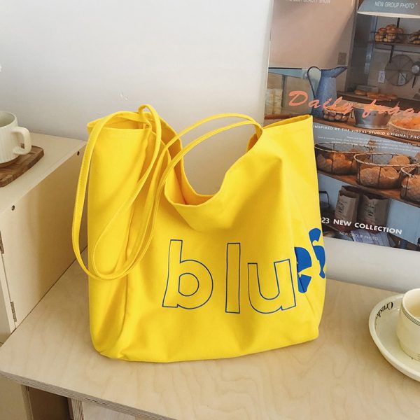 2025 Women's Casual Canvas Tote Bag - Large Capacity Shoulder Bag for Commuting, Trendy Handheld Design