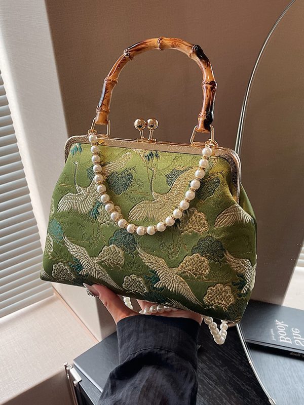 2025 Women's Chinese-Style Embroidered Handbag, High-End Feel Small Square Crossbody Bag, National Style Fashion Accessory
