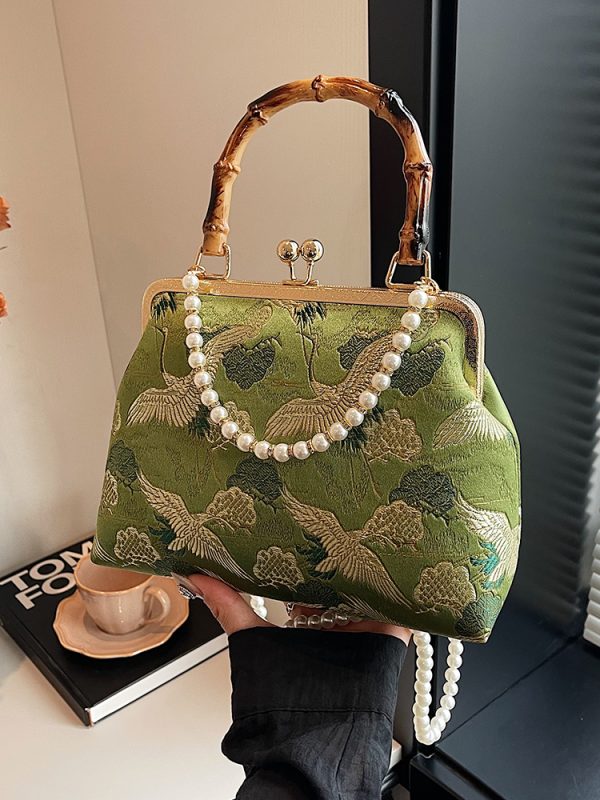 2025 Women's Chinese-Style Embroidered Handbag, High-End Feel Small Square Crossbody Bag, National Style Fashion Accessory