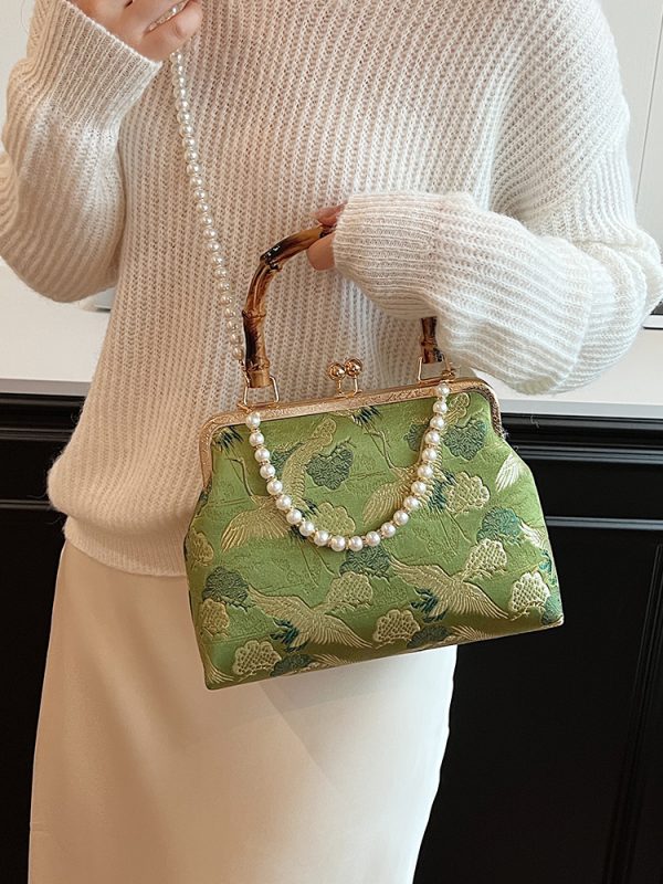 2025 Women's Chinese-Style Embroidered Handbag, High-End Feel Small Square Crossbody Bag, National Style Fashion Accessory