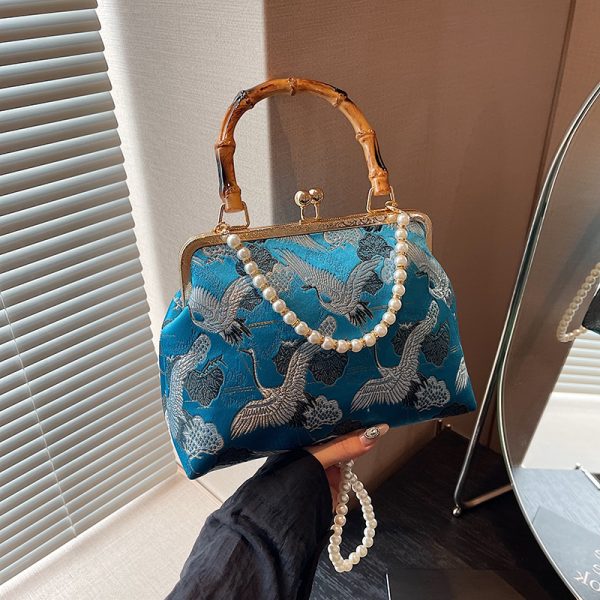2025 Women's Chinese-Style Embroidered Handbag, High-End Feel Small Square Crossbody Bag, National Style Fashion Accessory