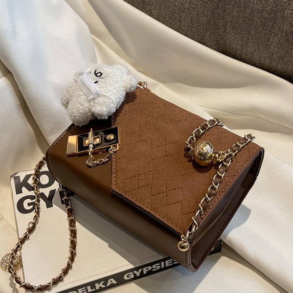 2025 Women's High-End Diamond-Shaped Chain Bag - Versatile Retro Small Square Crossbody for Spring and Summer Fashion