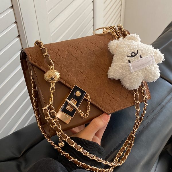 2025 Women's High-End Diamond-Shaped Chain Bag - Versatile Retro Small Square Crossbody for Spring and Summer Fashion