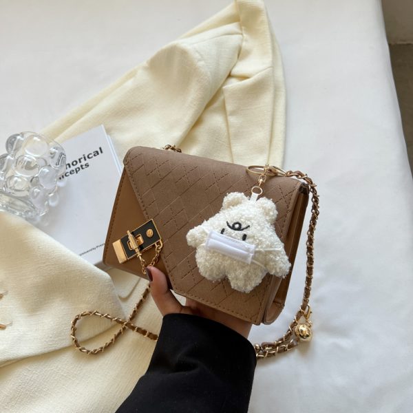 2025 Women's High-End Diamond-Shaped Chain Bag - Versatile Retro Small Square Crossbody for Spring and Summer Fashion