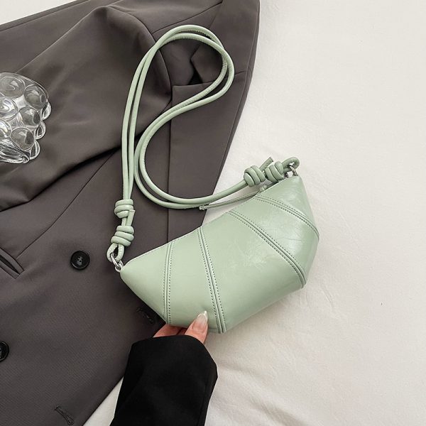 2025 Women's High-End Silver Horn Dumpling Bag - Textured Crossbody Zipper Phone Bag for Summer Fashion