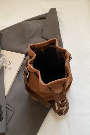 2025 Women's High-End Summer Drawstring Bucket Bag - Chic Shoulder Crossbody Phone Bag for Fashionable Outings