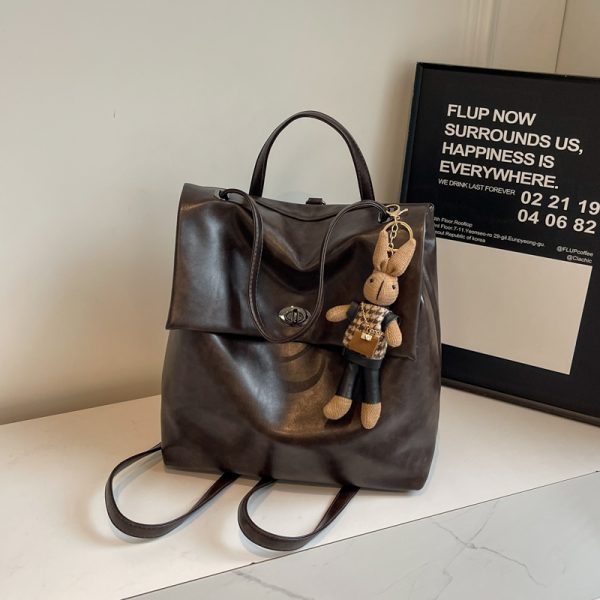 2025 Women's High-End Travel Backpack - Large Capacity College School Bag, Stylish Hand-Held Design for Modern Students