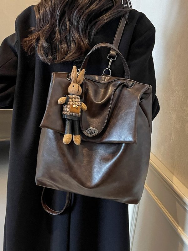 2025 Women's High-End Travel Backpack - Large Capacity College School Bag, Stylish Hand-Held Design for Modern Students