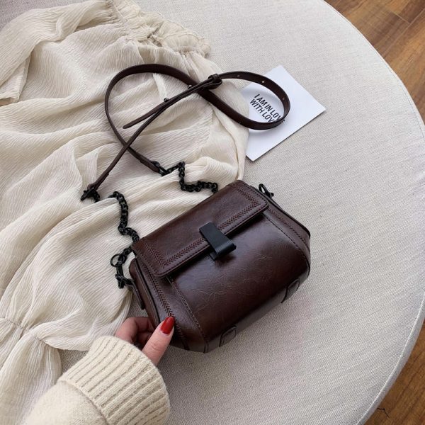 2025 Women's Korean Style Chain Shoulder Bag - Versatile Small Square Crossbody Purse, High-End Fashion Accessory