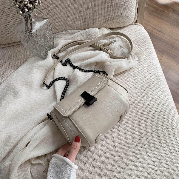2025 Women's Korean Style Chain Shoulder Bag - Versatile Small Square Crossbody Purse, High-End Fashion Accessory